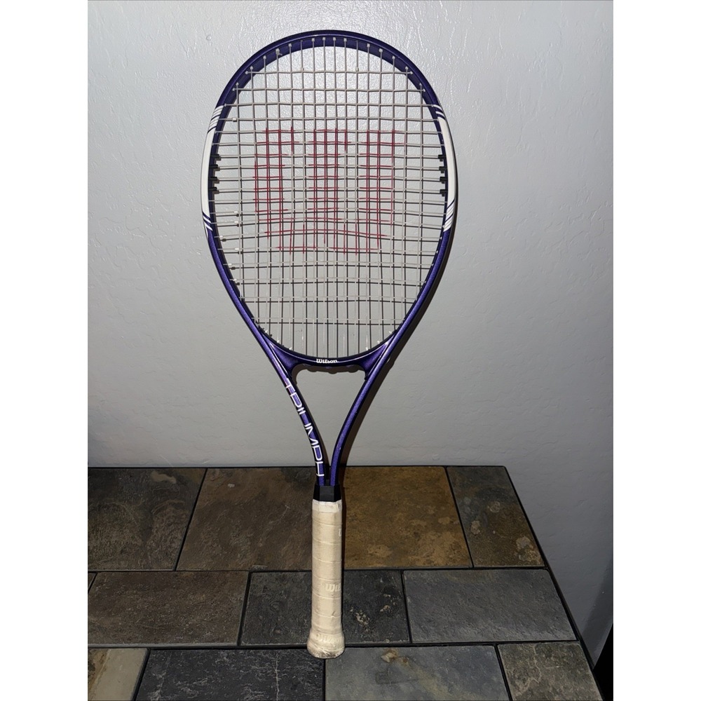 Wilson Triumph Tennis Racquet Purple White V-Matrix 4 1/4 L2 Grip 27.5 Inch